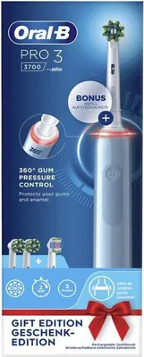 Produktbild von Oral-B PRO 3 3700 Blu Erwachsener Rotierende-vibrierende Zahnbürste Blau