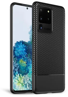 Produktbild von NALIA Carbon Case für Samsung Galaxy S20 Ultra, Silikon Handy Hülle Schutz Cover