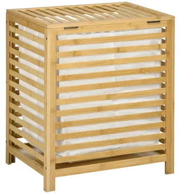 Obrázek produktu pro Koš na prádlo z bambusu s víkem | Barva: přírodní | Rozměry: 36 x 50 x 60 cm