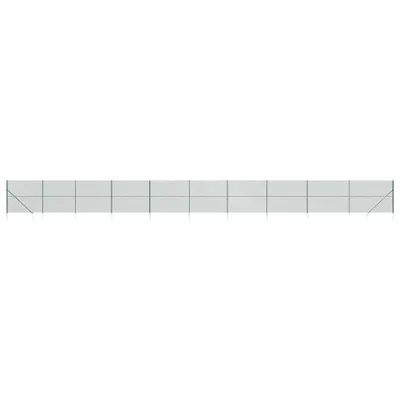 Produktbild von vidaXL Maschendrahtzaun mit Bodenhülsen Grün 2x25 m