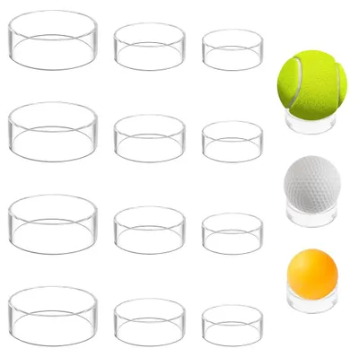 12 Acryl-Kugelständer, durchsichtig, 3 Größen, für Bälle