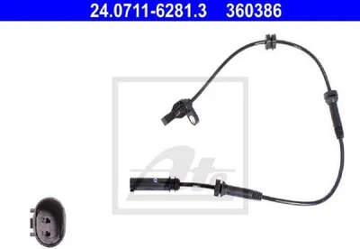 Produktbild von ATE ABS Sensor Raddrehzahl Vorne für BMW 1 Schrägheck (F20) 24.0711-6281.3
