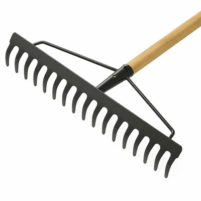Produktbild von Gartenrechen 16 Zähne FEINZ Verstärkt Robust Und Langlebig Ideal Für Gartenarbeit Grün, KI-generiertes Bild