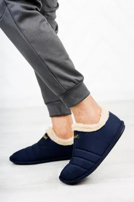 Produktbild von Panduf Hausschuhe Hausstiefel rutschfest Marineblau Größe 36/37