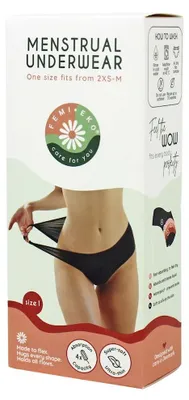 MAJTKI MENSTRUACYJNE ROZMIAR 2XS-M - FEMI.EKO