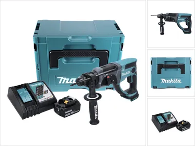 Produktbild von Makita DHR 202 RT1J Akku Kombihammer 18 V 2,0 J SDS Plus + 1x Akku 5,0 Ah + Ladegerät + Makpac