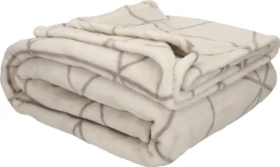 Produktbild von Betz Wohndecke Mikroflauschdecke DREI-ECK Größe 150x200 cm, Farbe Beige