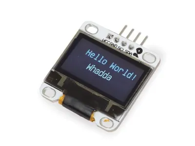 Produktbild von Whadda 0.96 OLED-Display I2C, Auflösung 128 x 64, breiter Betrachtungswinkel, energiesparend,