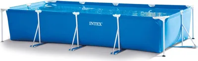 Produktbild von Großer rechteckiger Gartenrahmenpool 4-5x2-2-m INTEX