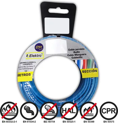 Produktbild von Parallelschnittstellenkabel EDM 28505 Blau 50 m