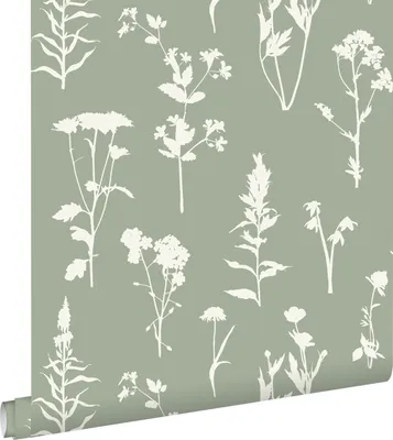 Zdjęcie produktu dla ESTAhome Tapeta kwiaty polne jadeitowej zieleni 50 x 900 cm