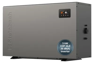 Produktbild von Steinbach Swimming Pool Inverter Wärmepumpe "Silent 5" für Pools bis 25.000 l, 5 kW Heizleistung