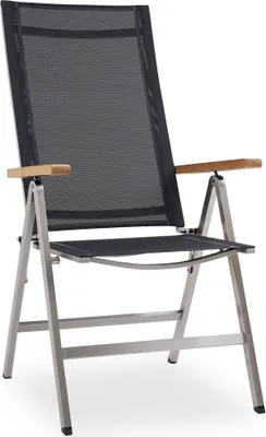 Produktbild von casa NOVA Gartenstuhl ALINE BHT 59x114x69 cm grau Stapelstuhl