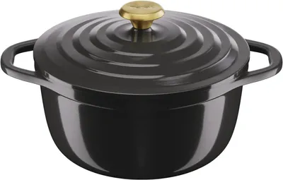 Produktbild von Tefal Air E2554604 Schmortopf rund 24cm | 4,7L Aluminiumguss Auflaufform mit Deckel | Antihaft-Keramikbeschichtung | Induktion & Backofen bis 250°C