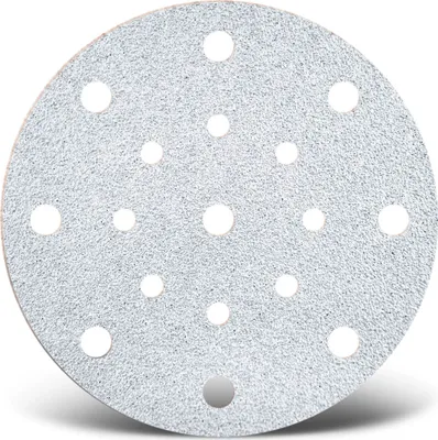 Produktbild von MENZER White Klett-Schleifscheiben, 150 mm, 17-Loch, f. Exzenterschleifer, Normalkorund (50 Stk.) K100