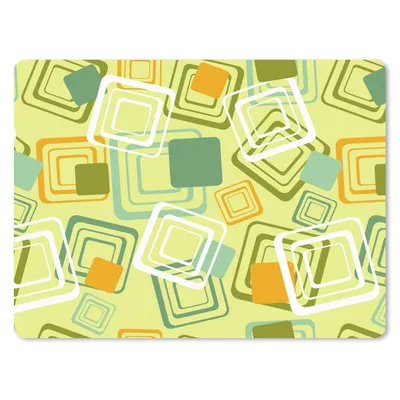 Produktbild von MuchoWow® Mauspad Mousepad 1970er Jahre - Muster - Abstrakt 23x19 cm - Mousepads - Maus Mat - Pad - Mausunterlage - Schreibtischunterlage - Mauspad