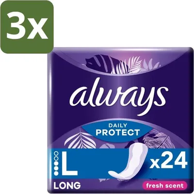 Produktbild von Always – Slipeinlagen – Lang anhaltender Frischduft – 24 Slipeinlagen - Vorteilspack - 3 Stücke