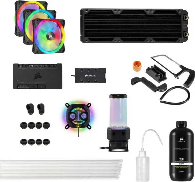 Produktbild von Corsair Hydro X Series iCUE XH305i RGB Pro Custom Cooling Kit schwarz