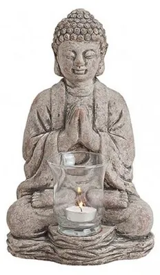 Produktbild von Großer Teelichthalter Buddha, ca. 18 x 15 x 30 cm