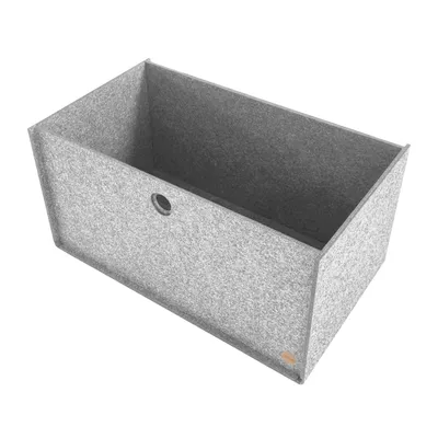 Produktbild von Aufbewahrungsbox CARGA Filz 30 x 52 x 26 cm ohne Deckel in hellgrau meliert