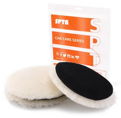 Productafbeelding van SPTA wolpolijpads, 3 stuks, 125 mm. Wol-schuurpads, wolpolijpads, polijpads van wol