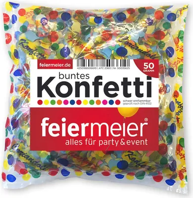 Produktbild von feiermeier® Buntes Papierkonfetti | 50g