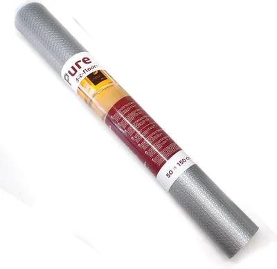 Produktbild von Decomeister Antirutschmatte Küche – EVA Matte – Schubladenmatte – Rutschfeste Unterlage – Kühlschrank Matten – Schubladen Einlagen – Zuschneidbar – 50x150 cm EVA geprägt Silber