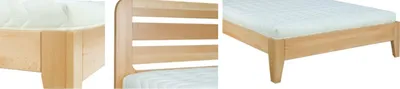 Produktbild von Schlafzimmer Holzbett Echtes Holz Bett Hotel 180x200 Stil Massive Möbel Betten