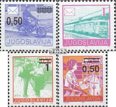 Produktbild von Briefmarken Jugoslawien 1990 Mi 2421A,2422C,2433C,2437C (kompl.Ausg.) postfrisch Freimarke