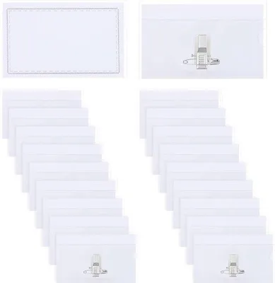 Image de Porte-étiquettes en PVC transparents et écologiques - 20 pièces - 8 x 5 cm