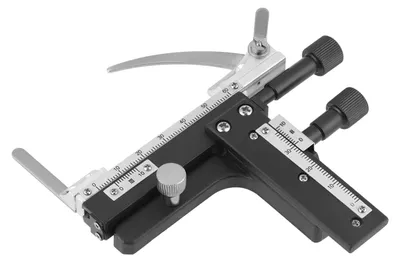 Mechanischer Mikroskop-Verschiebetisch X-Y mit Skala, schwarz