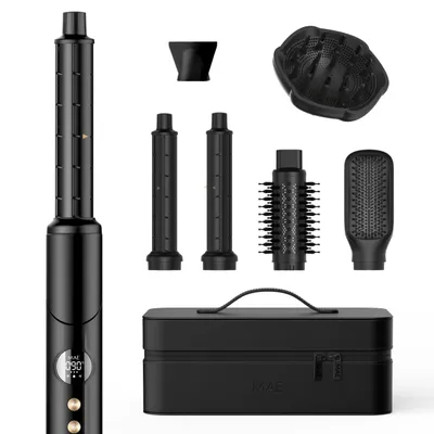 Produktbild von MAE Airstyler PRO II - Lockenstab 5 in 1 Multistyler Föhn - Haarstyler - Lockenbürste und Stylingbürste + er Diffusor