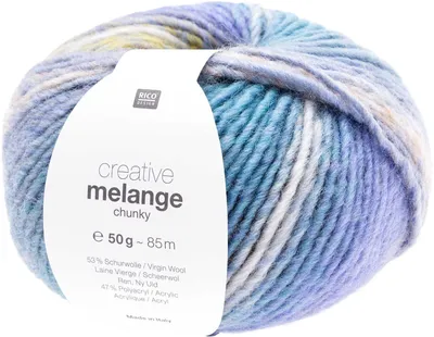 Produktbild von Rico Creative Melange Chunky Gelb-Türkis