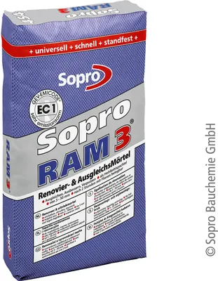 Produktbild von Sopro RAM3 Renovierungsmörtel Ausgleichsmörtel 25kg