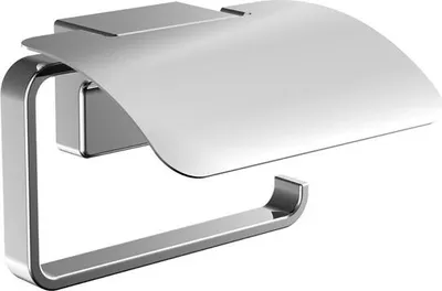 Produktbild von emco cue Toilettenpapierhalter chrom mit Deckel, 320000100