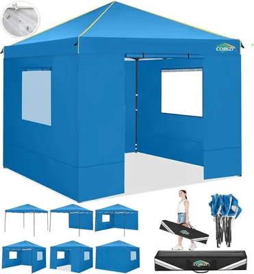 Produktbild von COBIZI Pavillon 3x3 Wasserdicht Stabil UV-Schutz 50+ Faltpavillon Blau