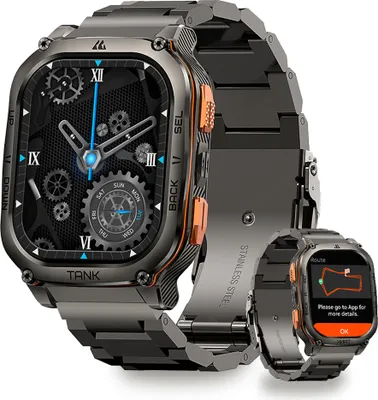 Produktbild von KOSPET TANK M3 ULTRA Smartwatch (1,96 Zoll, Android iOS), Herren Wasserdicht Herzfrequenzmesser Schrittzähler Aktivitätstracker