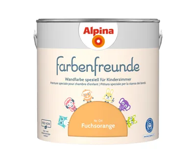 Produktbild von Alpina Farbenfreunde Wandfarbe Nr. 04 fuchsorange 2,5 L matt