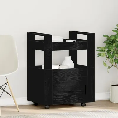 Produktbild von Möbel Küchenwagen Schwarz Eiche 60x45x80 cm Holzwerkstoff - Servierwagen 862122
