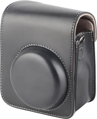Zdjęcie produktu dla Torba na mini aparat ze skórypoliuretan z regulowanym paskiem na ramię do aparatu Instax Mini 40 Czarny