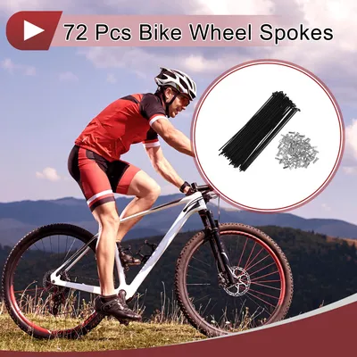 Produktbild von 72 Set 14G Fahrradspeiche 160mm Fahrradradspeiche Kohlenstoffstahl Schwarz
