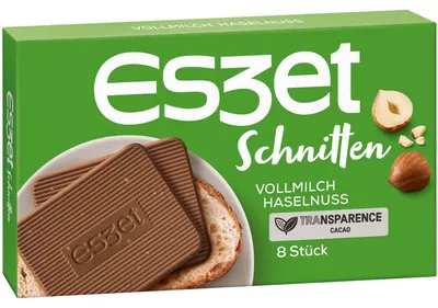 Produktbild von Eszet Schnitten Vollmilch Haselnuss 8er