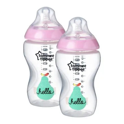 Produktbild von Tommee Tippee Closer To Nature Butelka do karmienia ze smoczkiem silikonowym 3m+ Kindness, 2x340ml