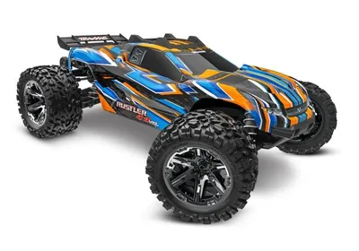 Zdjęcie produktu dla Traxxas RC Rustler 4x4 VXL HD Stadium Truck RTR 1:10 pomarańczowy