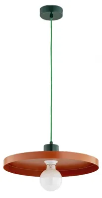 Produktbild von Hängeleuchte, flaches Design, Modell ETERI, gelb-orange, 1xE27, 15W, Metall, Abmessungen: 80x40x40cm, Schutzart: IP20, Marke: Alfa
