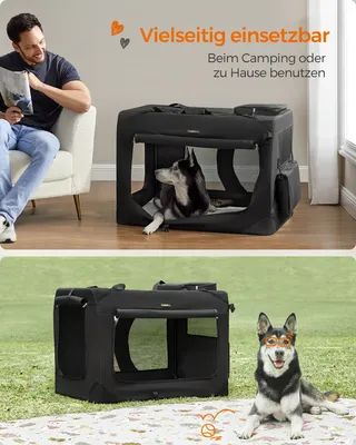 Produktbild von Feandrea Hundebox faltbar, Transportbox Hund, XXL, Hundetasche, Oxford-Gewebe