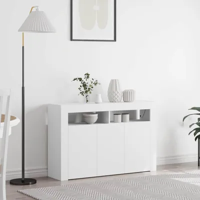 Image de vidaXL Sideboard Blanc 116 x 30 x 75 cm Bois composite