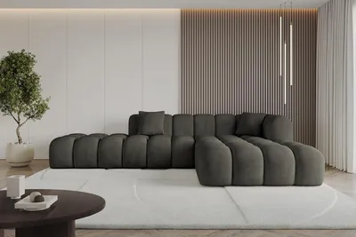 Produktbild von ALTDECOR Ecksofa in L-Form OLEA-L2 - 289x176x71 cm Schwarz - Corner Sofa Bett Eckcouch Couch Wohnlandschaft Cauchsofa