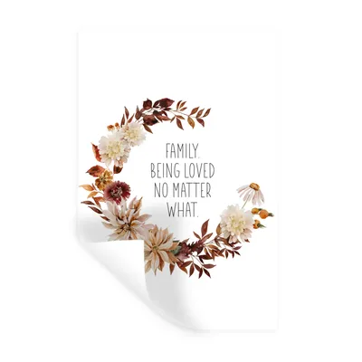 Produktbild von MuchoWow® Wandtattoo Wandsticker Wandaufkleber Zitate - Familie - Die Familie wird geliebt, egal was passiert - Sprüche 20x30 cm Selbstklebend und Repositionierbar - Sticker - Dekorfolie