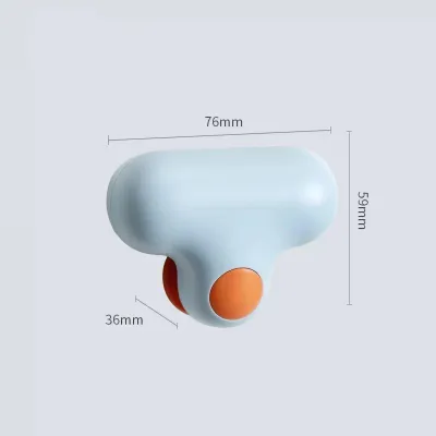 Obrázek produktu pro Zrcadlová stěrka TPR Malý ergonomický design Kartáč na čištění skla s přísavkou na háček pro koupelnuModrý
